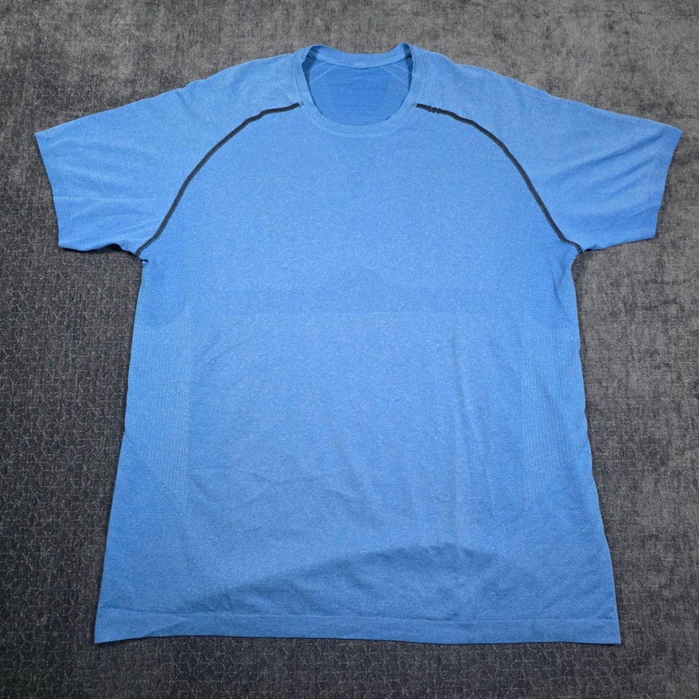 Lululemon Metal Vent Tech Shirt Mens XL Blue Short Sleeve Training Tee